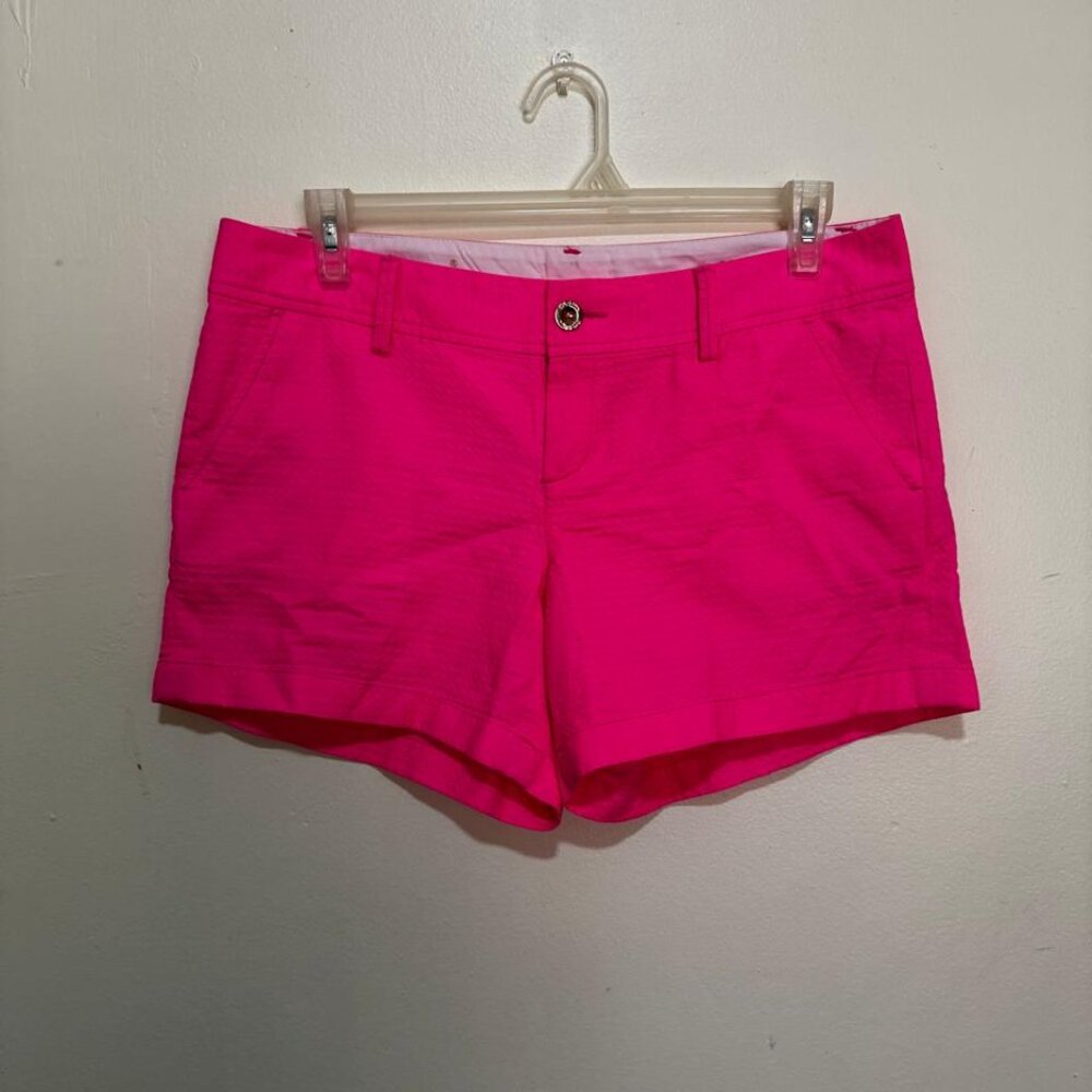 NWT Lilly Pulitzer The Callahan Shorts Size 12 in Neon Pink - Picture 2 of 10